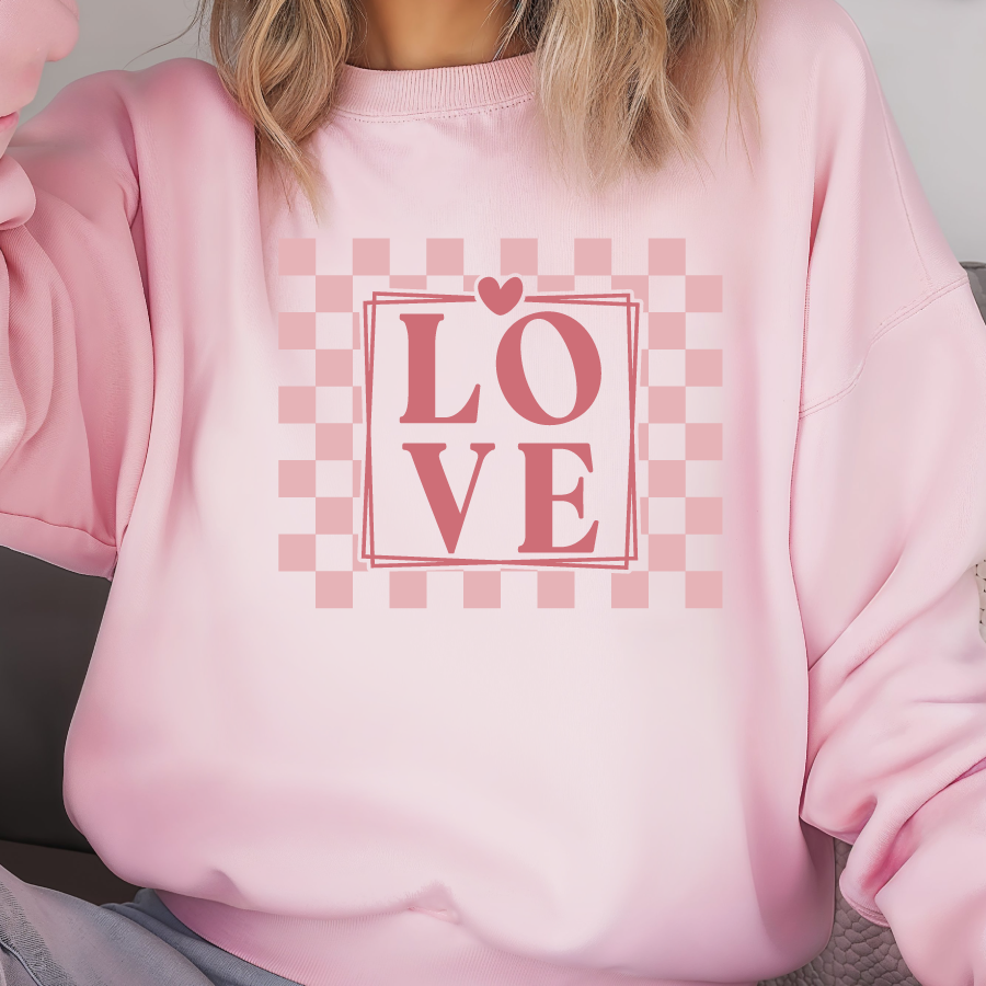 Checkered Love Crewneck