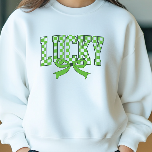 Checkered Lucky Crewneck