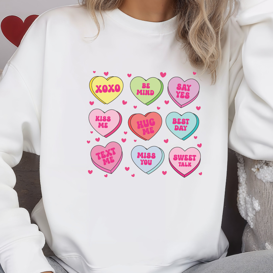 Conversation Hearts Crewneck