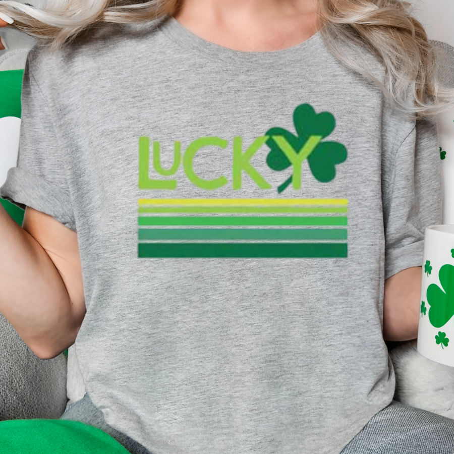 Lucky w/ Stripes Short Sleeve
