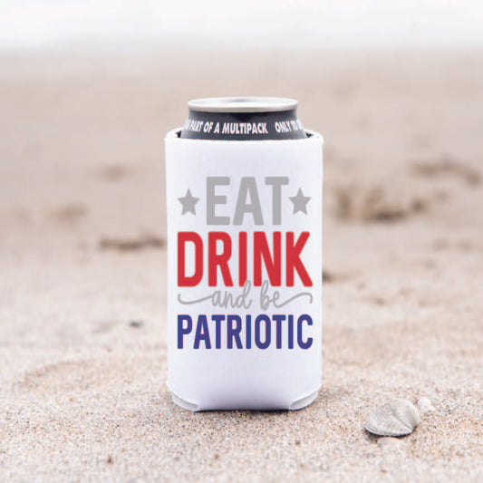 Eat, Drink, & Be Patriotic Koozie (PACK OF 5)