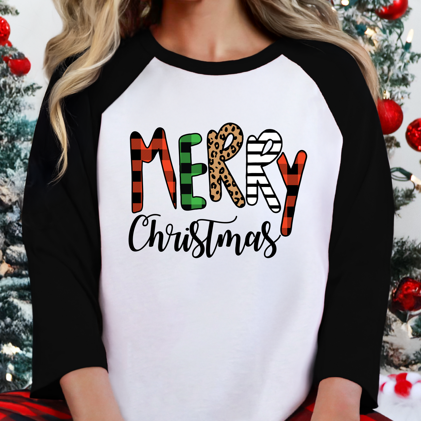 Merry Christmas Raglan Tee