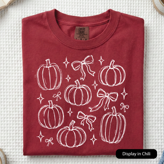 Bows and Pumpkins (Comfort Colors)