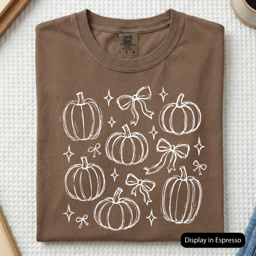 Bows and Pumpkins (Comfort Colors)