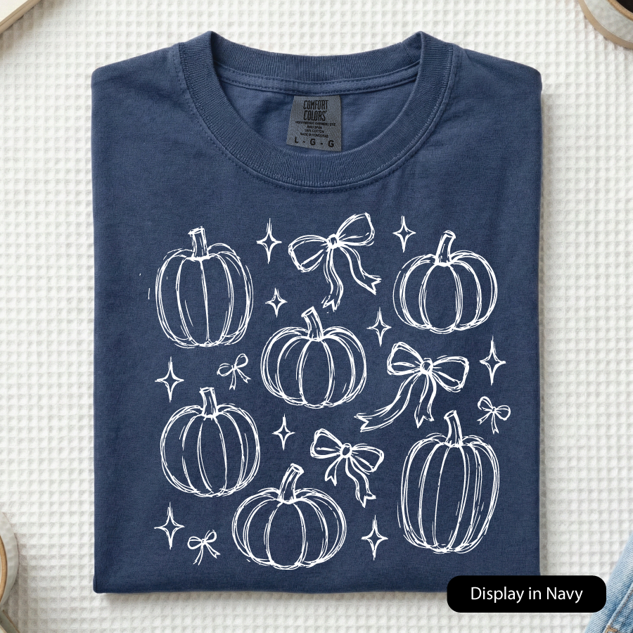Bows and Pumpkins (Comfort Colors)