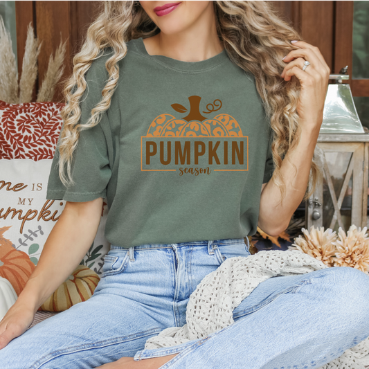 Leopard Print Pumpkin Season T Shirt