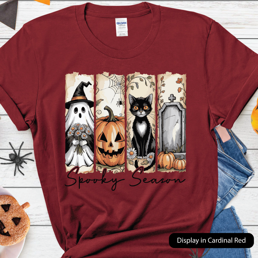 Spooky Season with Ghost and Cat