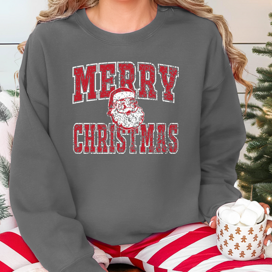 Distressed Merry Christmas Sweatshirt