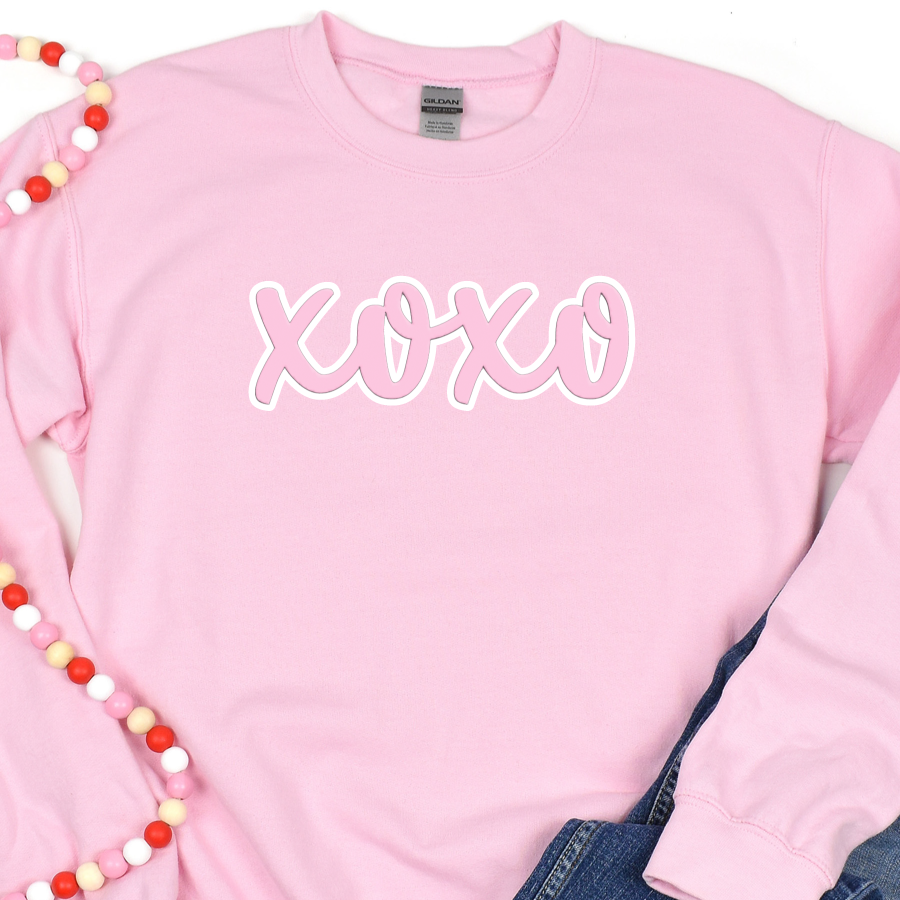 Monochromatic Puff XOXO Crewneck