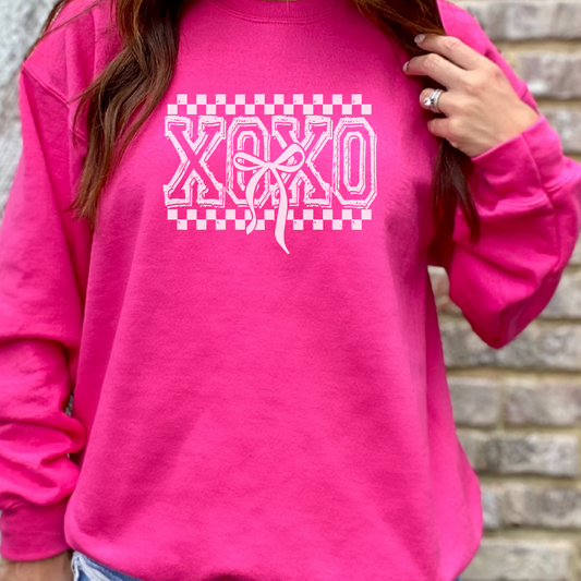 Distressed XOXO Crewneck