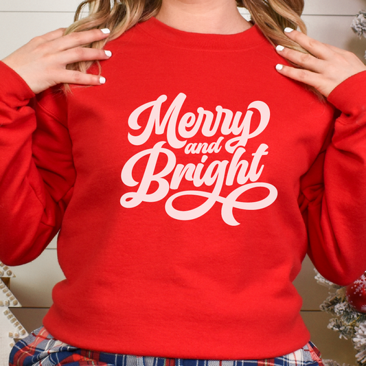 Merry & Bright (White) Sweatshirt