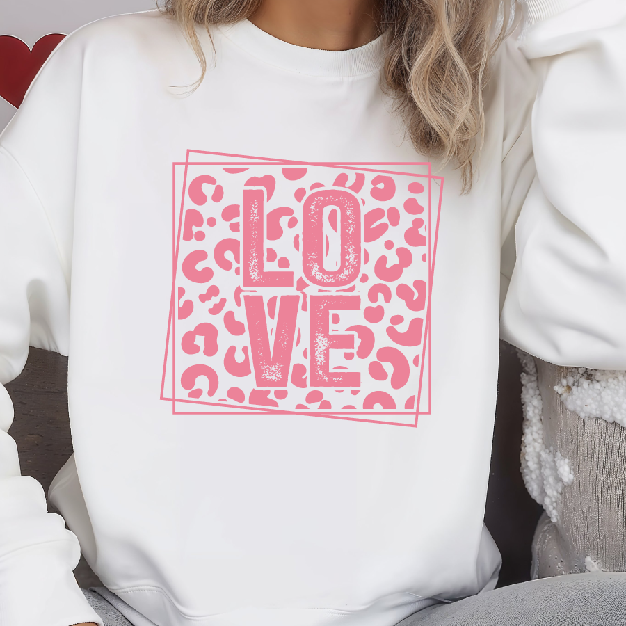 Leopard Print Love Crewneck