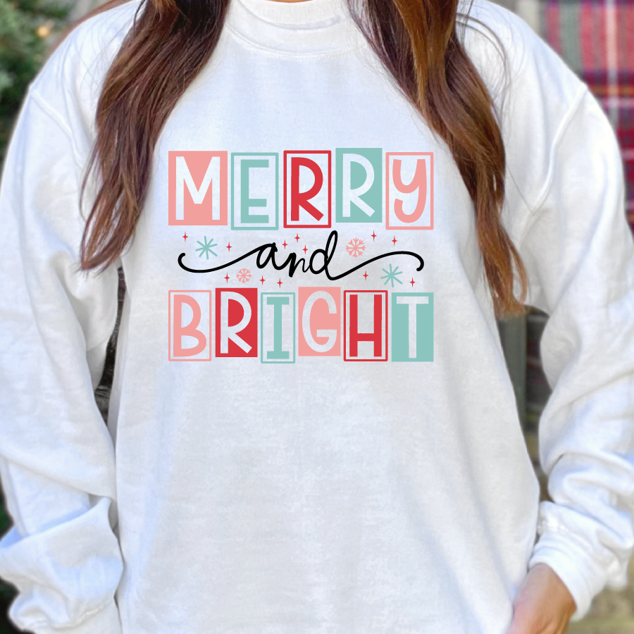 Colorful Merry & Bright Sweatshirt