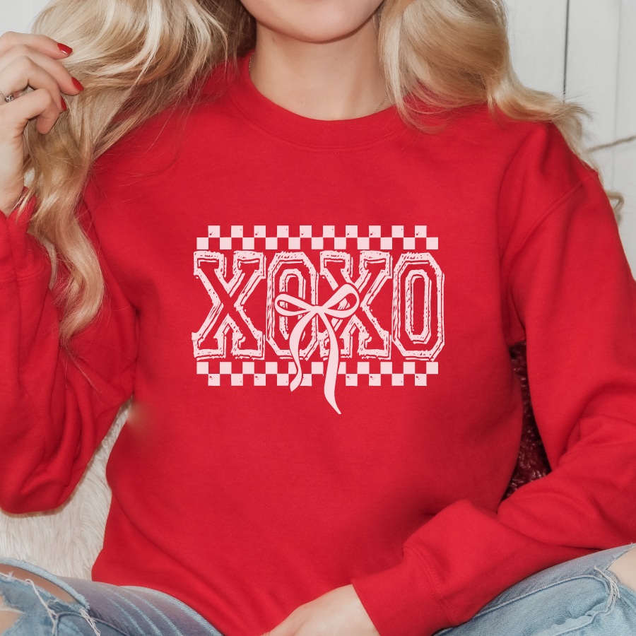 Distressed XOXO Crewneck