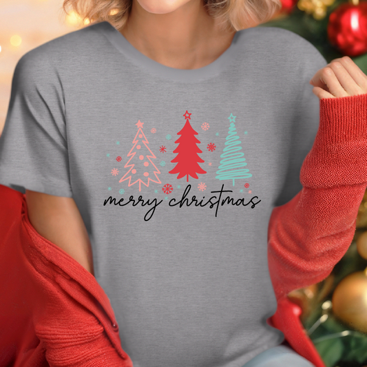 Merry Christmas w/ Trees T Shirt