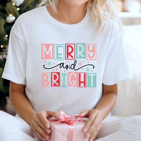 Colorful Merry & Bright T Shirt