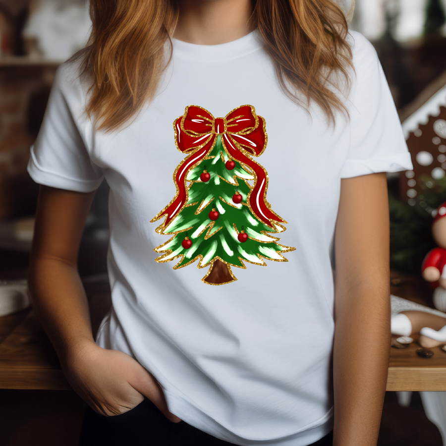 Coquette Christmas Tree T Shirt