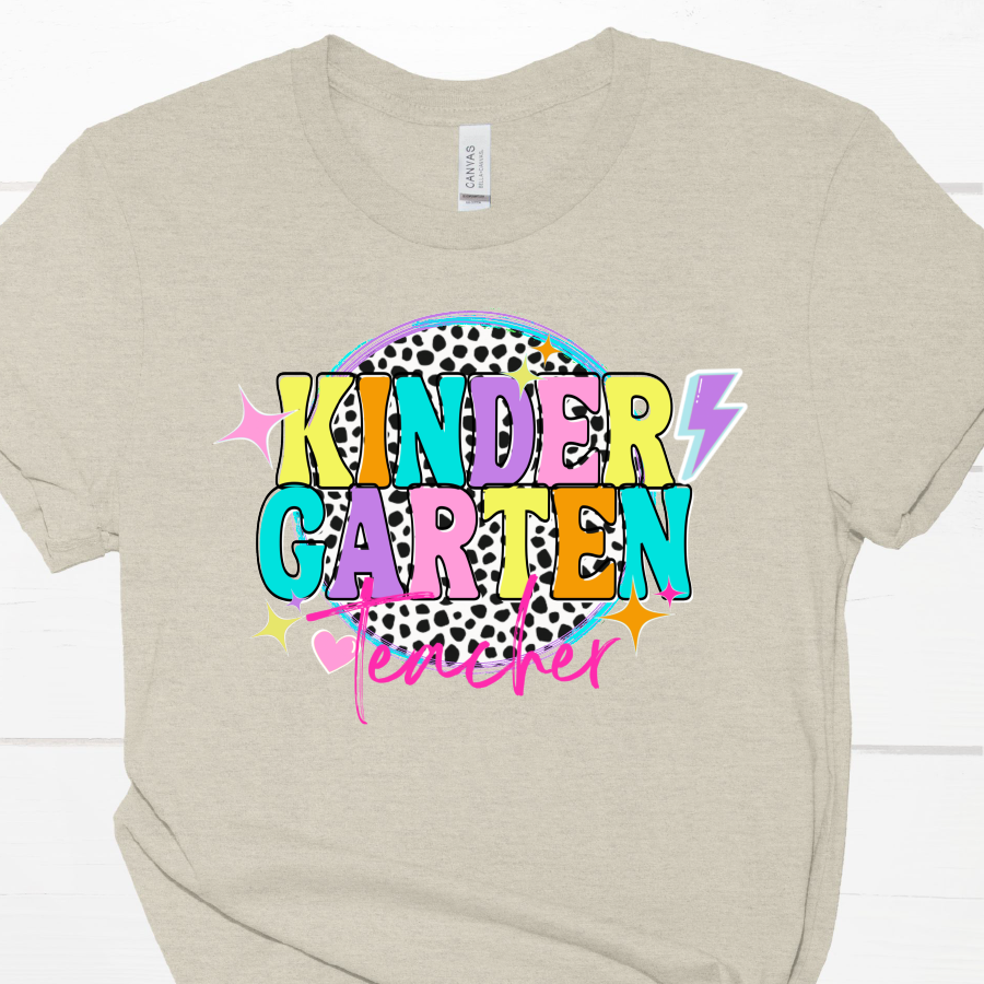 K-5th Dalmation Dots Teacher Short Sleeve T Shirt