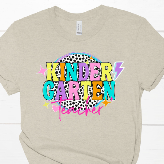 K-5th Dalmation Dots Teacher Short Sleeve T Shirt