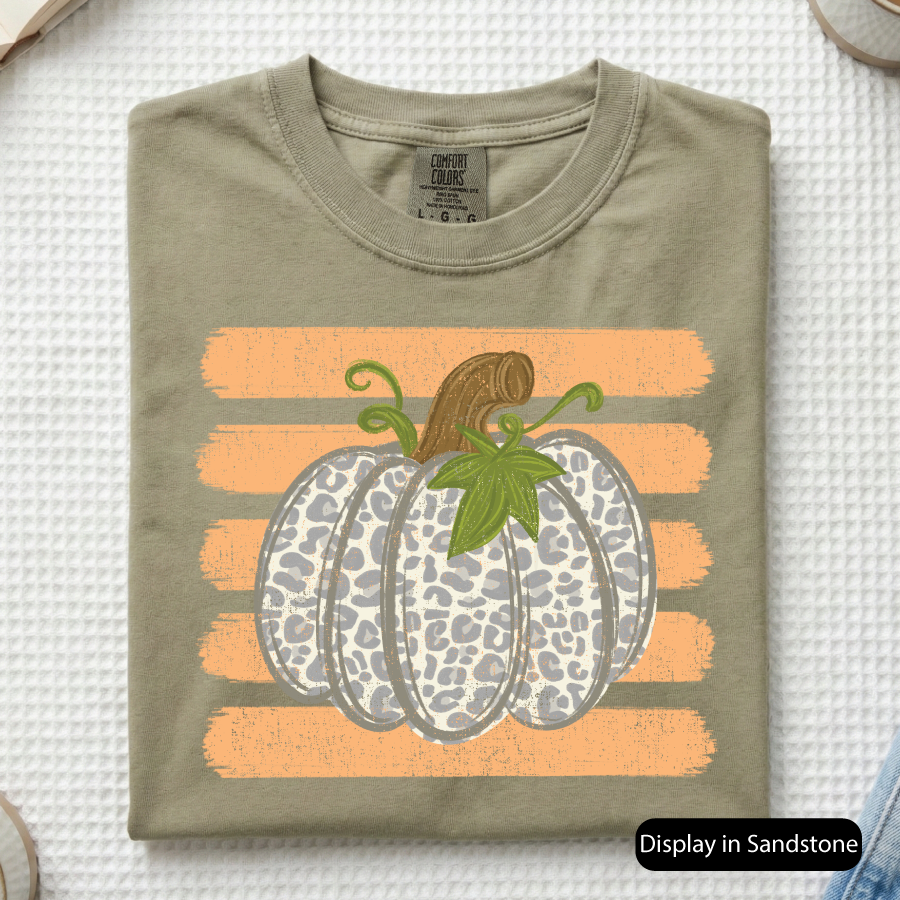 Leopard Pumpkins with Orange Stripes (Comfort Colors)