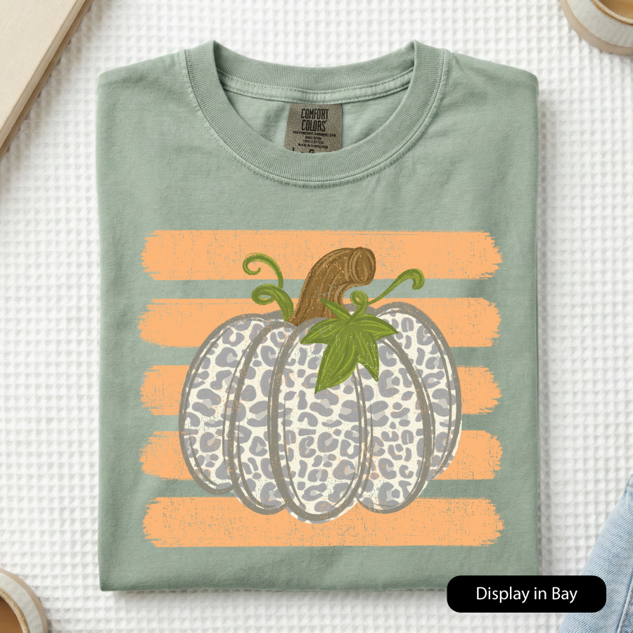 Leopard Pumpkins with Orange Stripes (Comfort Colors)
